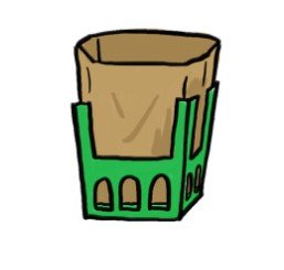 Bréfpokar undir lífrænanúrgang