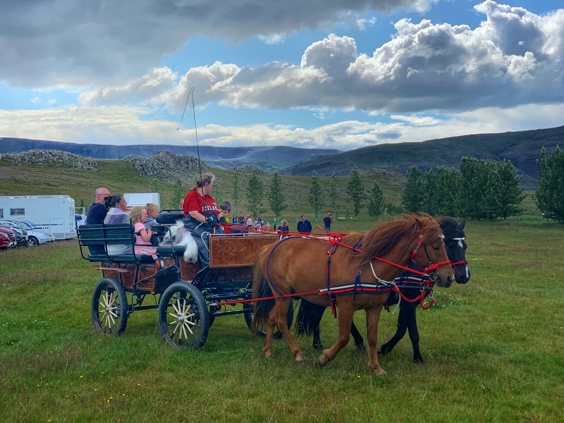 Hestvagn við Félagsgarð