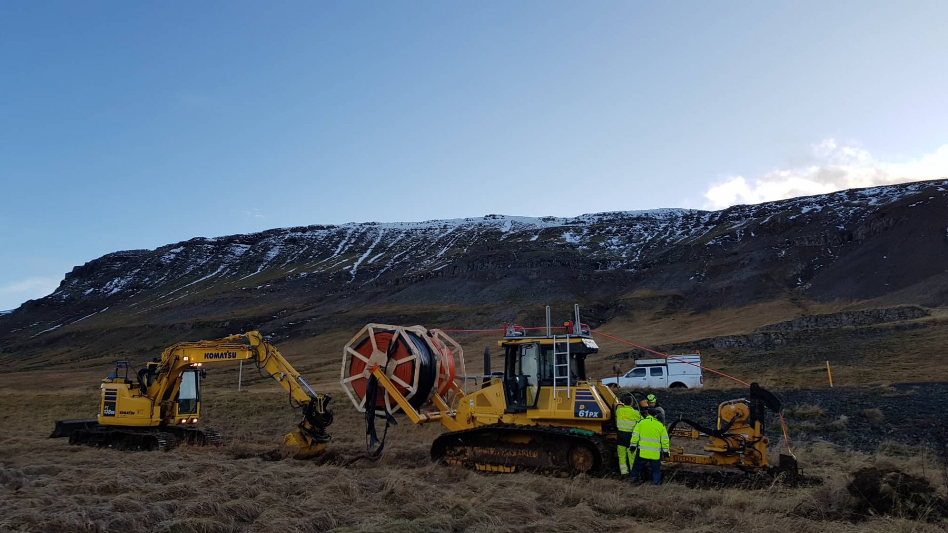 Jón Ingileifsson og félagar mættir gallvaskir í Kjósina.