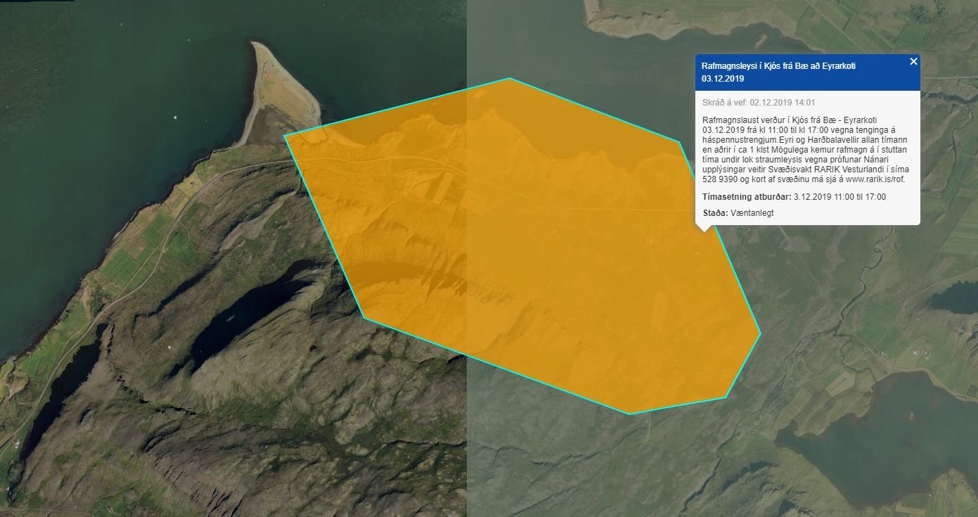 Nánari upplýsingar veitir Svæðisvakt RARIK Vesturlandi í síma 528 9390